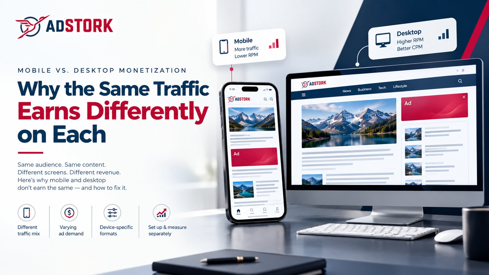 Mobile vs. Desktop Monetization: Why the Same Traffic Earns Differently on Each